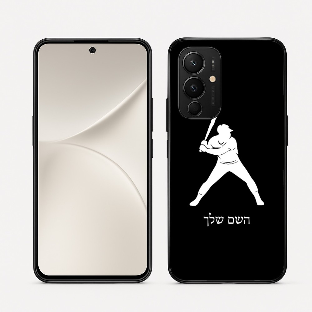 כיסוי בעיצוב אישי עם השם שלך לדגם - Realme 16 Pro 5G בעיצוב שחקן בייסבול