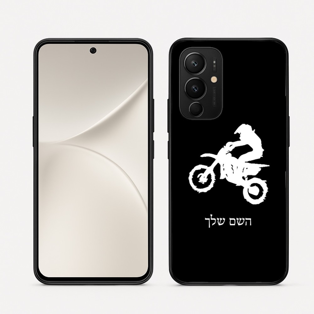 כיסוי בעיצוב אישי עם השם שלך לדגם - Realme 16 Pro 5G בעיצוב מוטוקרוס