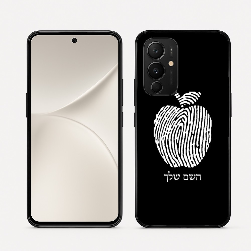 כיסוי בעיצוב אישי עם השם שלך לדגם - Realme 16 Pro 5G בעיצוב הדפס תפוח