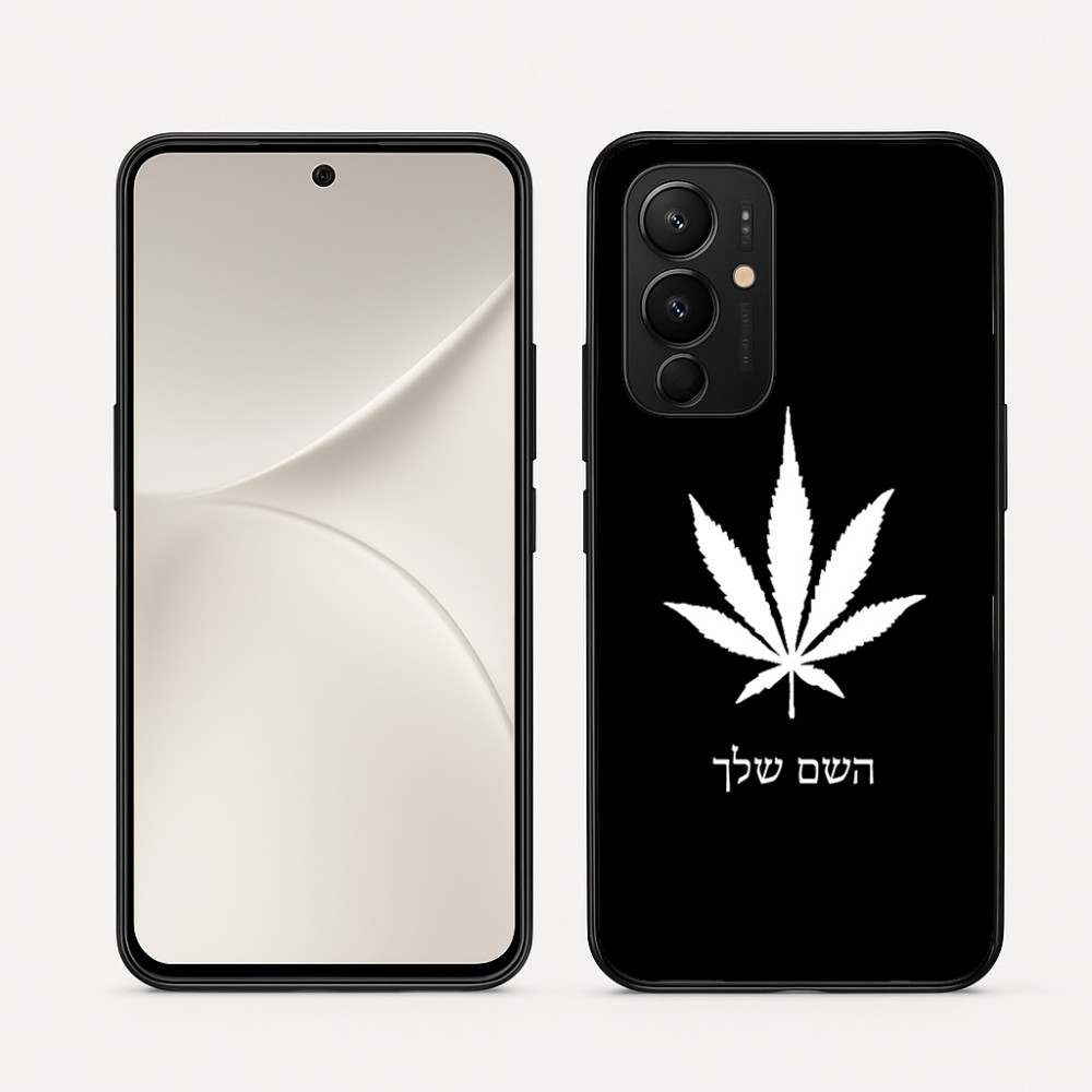 כיסוי בעיצוב אישי עם השם שלך לדגם - Realme 16 Pro 5G בעיצוב עלה מריחואנה - גראס
