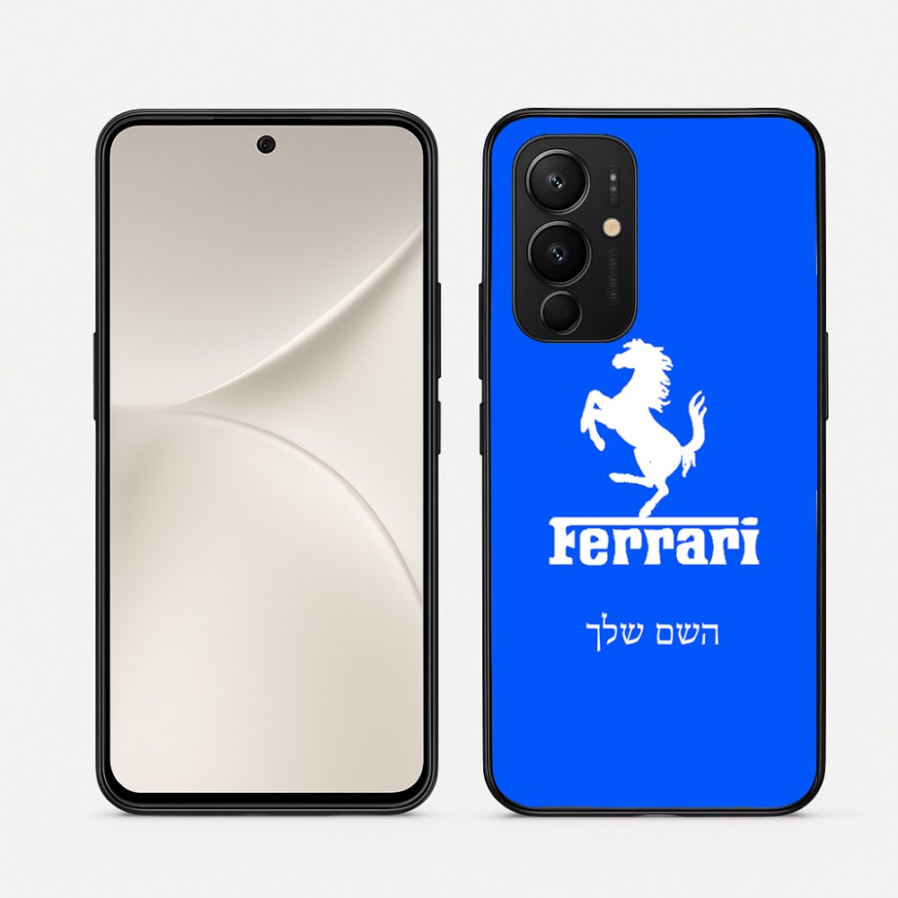 כיסוי בעיצוב אישי עם השם שלך לדגם - Realme 16 Pro 5G בעיצוב פרארי