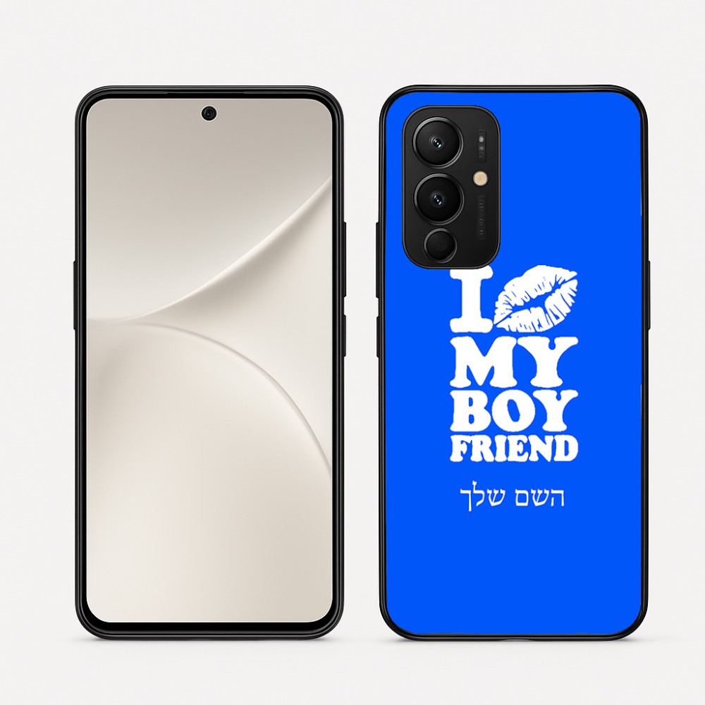 כיסוי בעיצוב אישי עם השם שלך לדגם - Realme 16 Pro 5G בעיצוב נשקי את חבר שלי