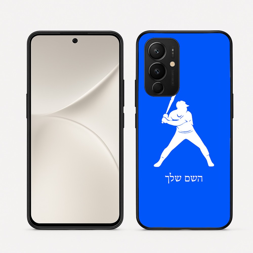 כיסוי בעיצוב אישי עם השם שלך לדגם - Realme 16 Pro 5G בעיצוב שחקן בייסבול
