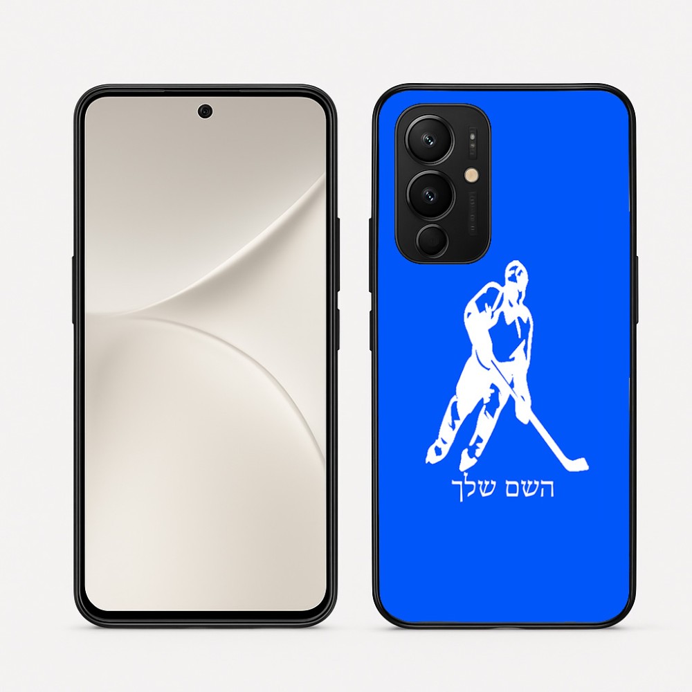 כיסוי בעיצוב אישי עם השם שלך לדגם - Realme 16 Pro 5G בעיצוב שחקן הוקי