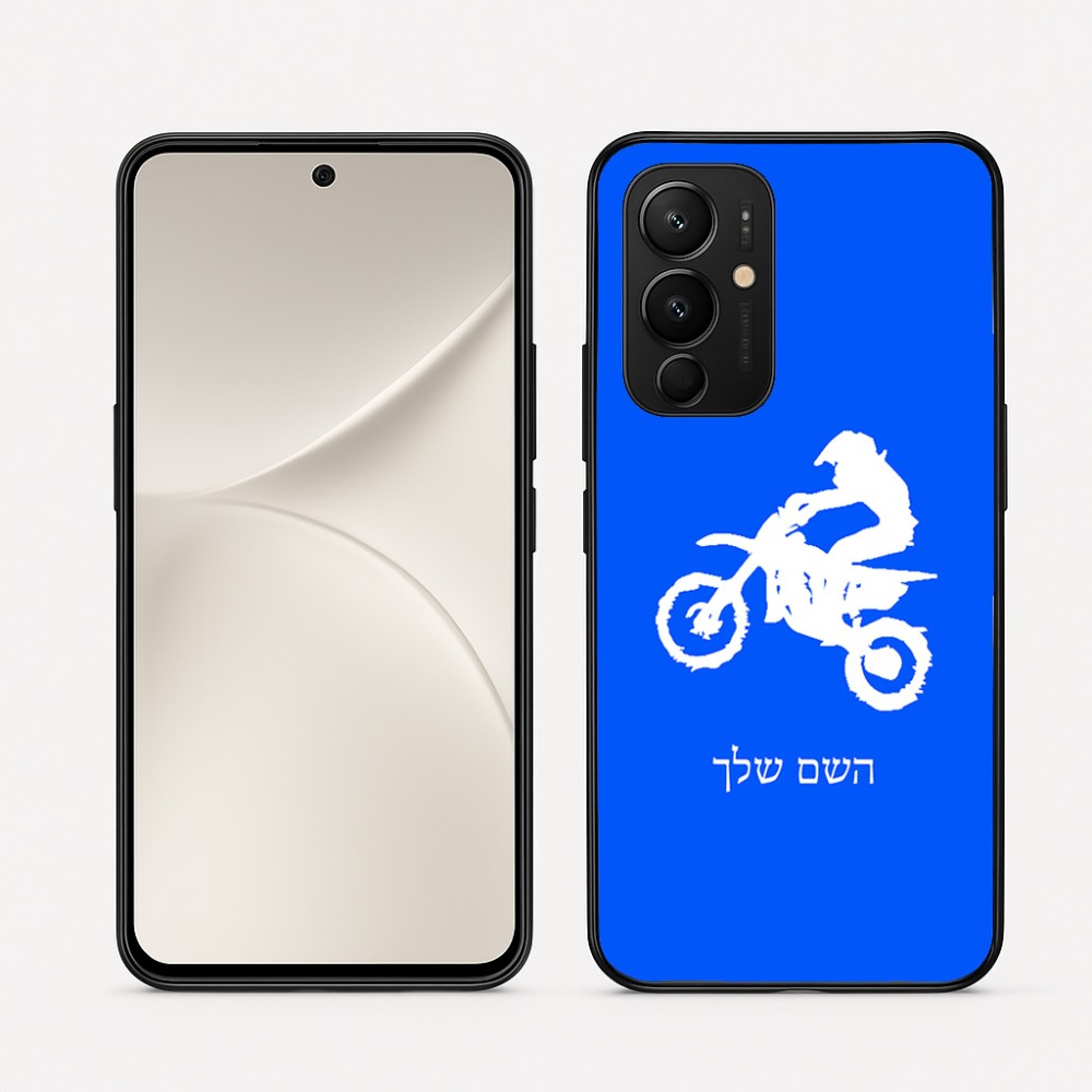 כיסוי בעיצוב אישי עם השם שלך לדגם - Realme 16 Pro 5G בעיצוב מוטוקרוס