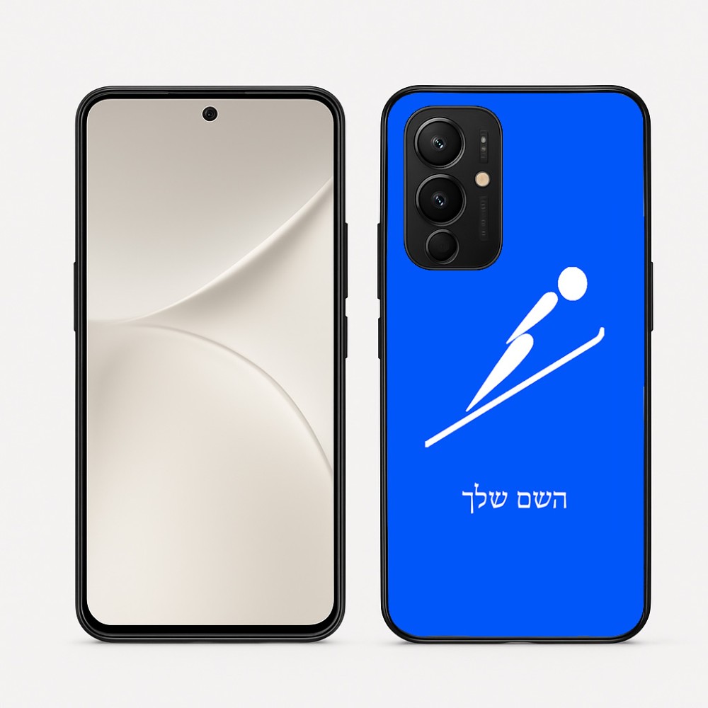 כיסוי בעיצוב אישי עם השם שלך לדגם - Realme 16 Pro 5G בעיצוב קפיצת סקי אולימפית