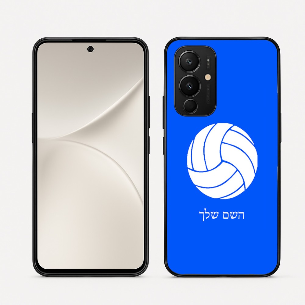 כיסוי בעיצוב אישי עם השם שלך לדגם - Realme 16 Pro 5G בעיצוב כדור כדורעף