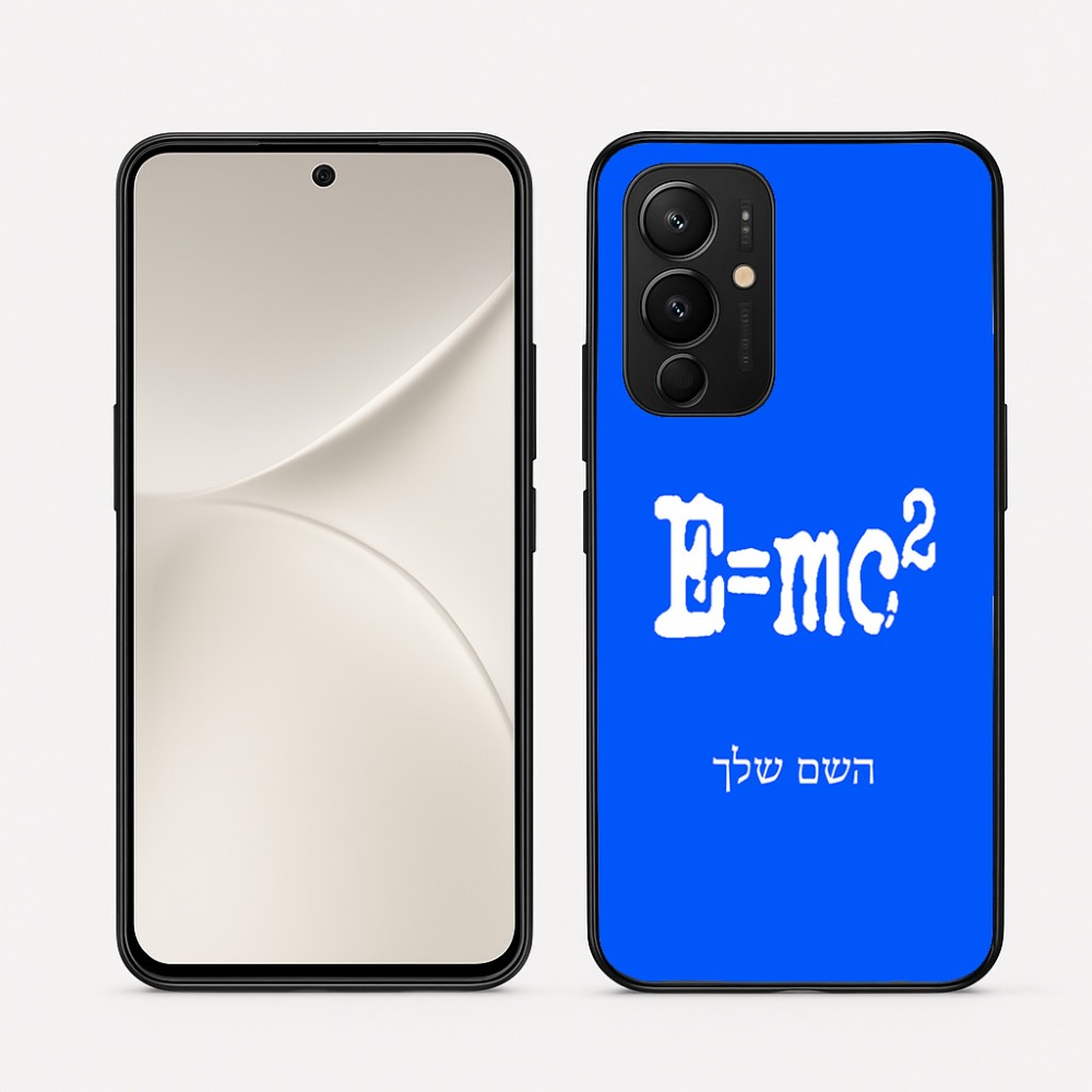 כיסוי בעיצוב אישי עם השם שלך לדגם - Realme 16 Pro 5G בעיצוב נוסחת אלברט איינשטיין