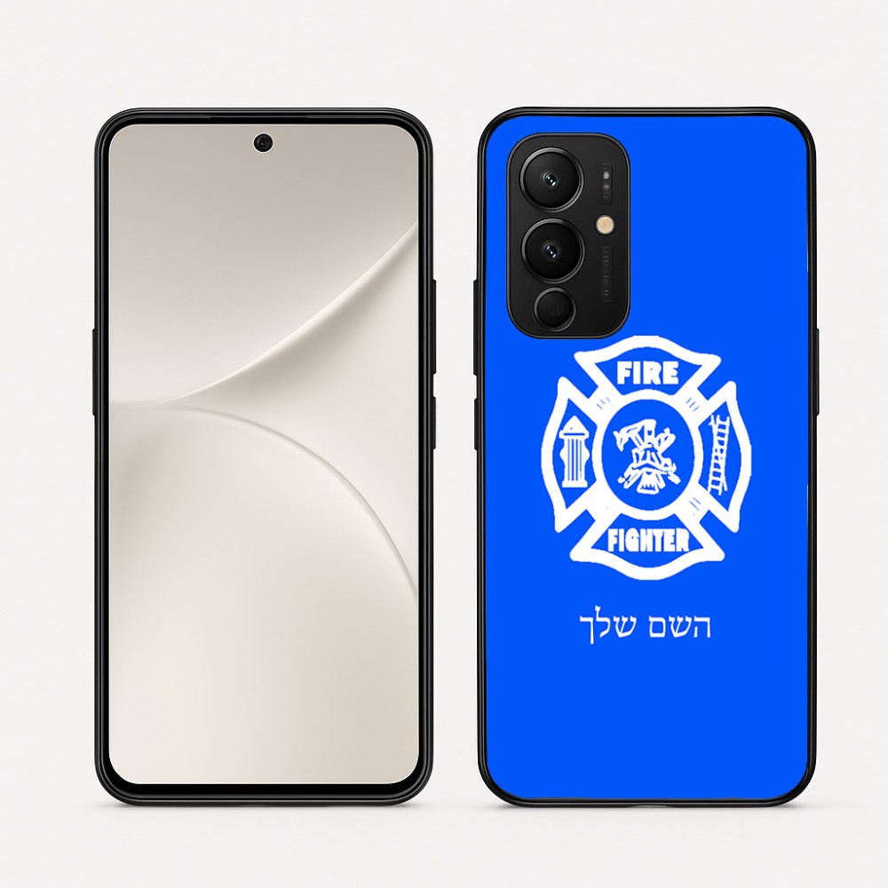 כיסוי בעיצוב אישי עם השם שלך לדגם - Realme 16 Pro 5G בעיצוב כבאי - תגית