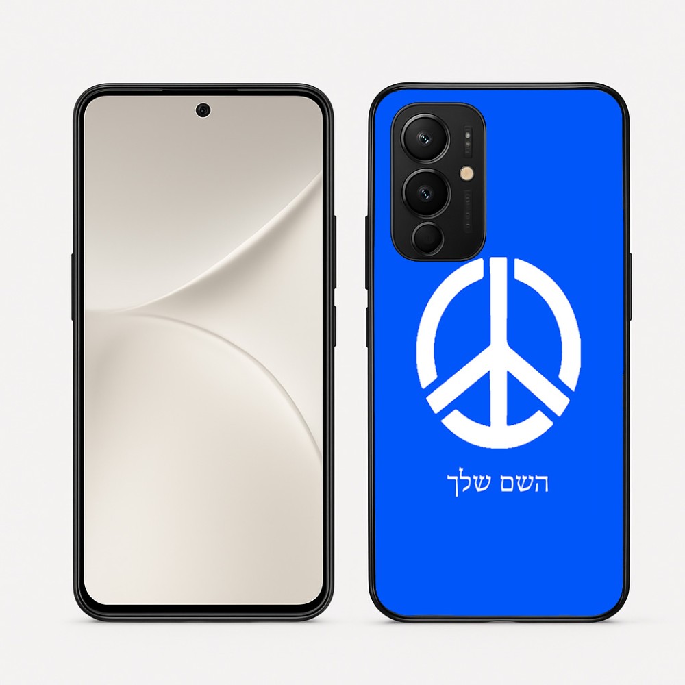 כיסוי בעיצוב אישי עם השם שלך לדגם - Realme 16 Pro 5G בעיצוב סמל השלום