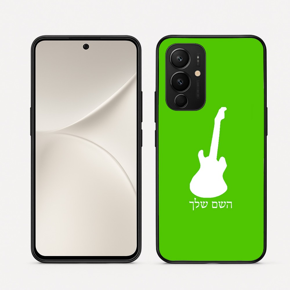 כיסוי בעיצוב אישי עם השם שלך לדגם - Realme 16 Pro 5G בעיצוב גיטרה