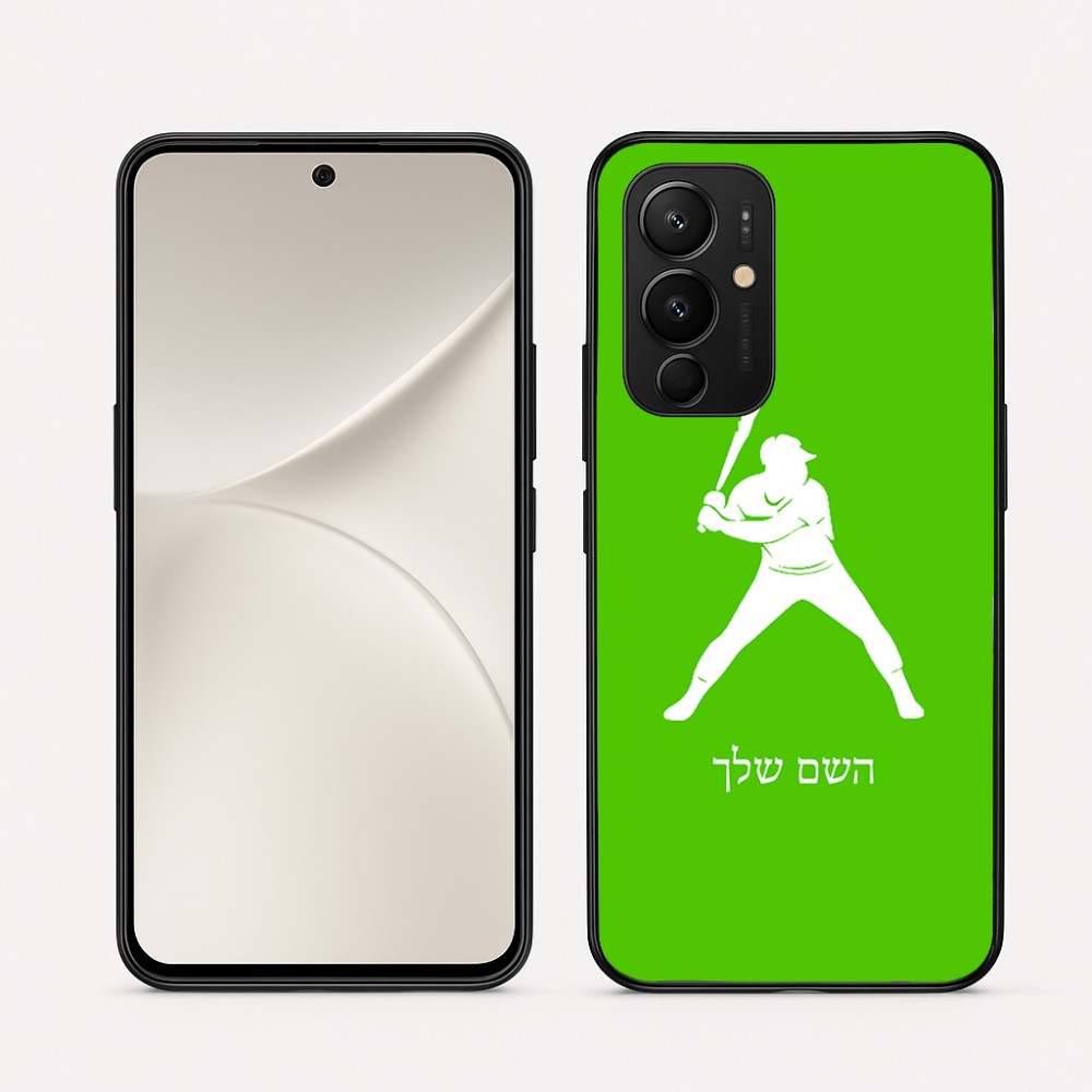 כיסוי בעיצוב אישי עם השם שלך לדגם - Realme 16 Pro 5G בעיצוב שחקן בייסבול