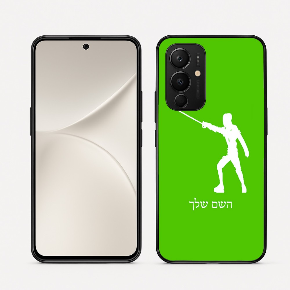 כיסוי בעיצוב אישי עם השם שלך לדגם - Realme 16 Pro 5G בעיצוב לוחם סייף