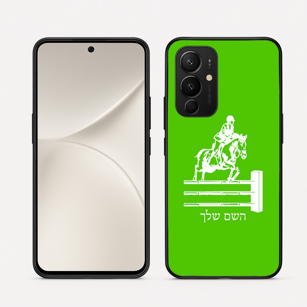 כיסוי בעיצוב אישי עם השם שלך לדגם - Realme 16 Pro 5G בעיצוב רוכב סוסים