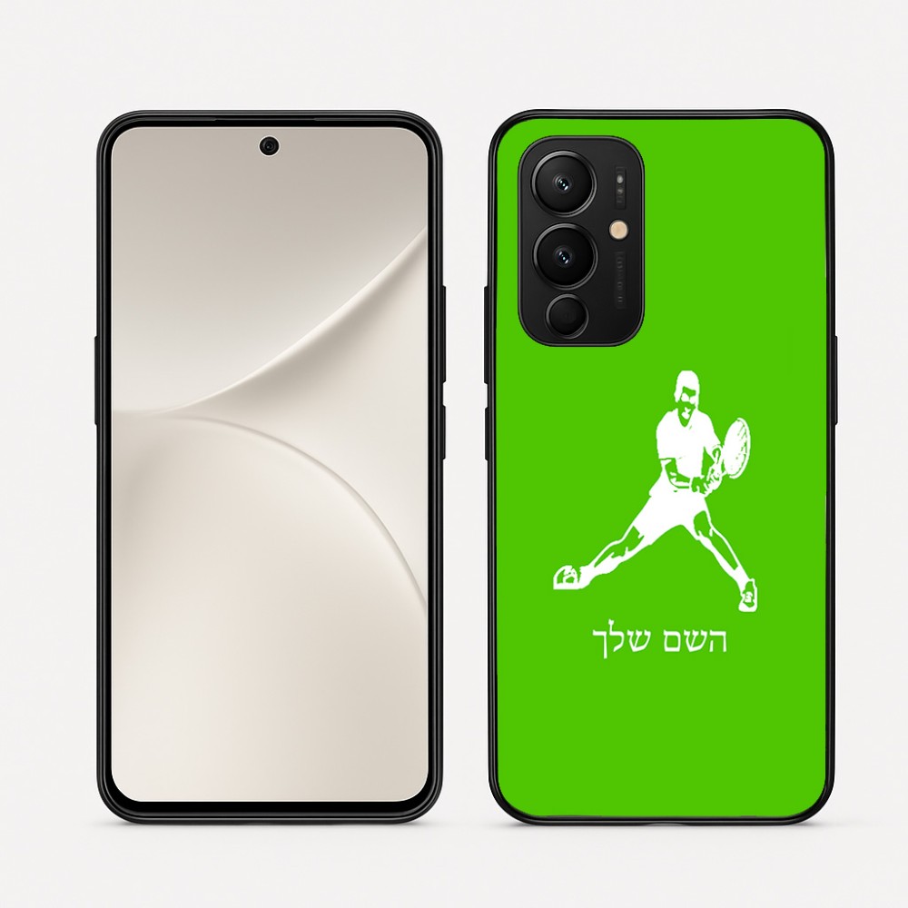 כיסוי בעיצוב אישי עם השם שלך לדגם - Realme 16 Pro 5G בעיצוב שחקן טניס