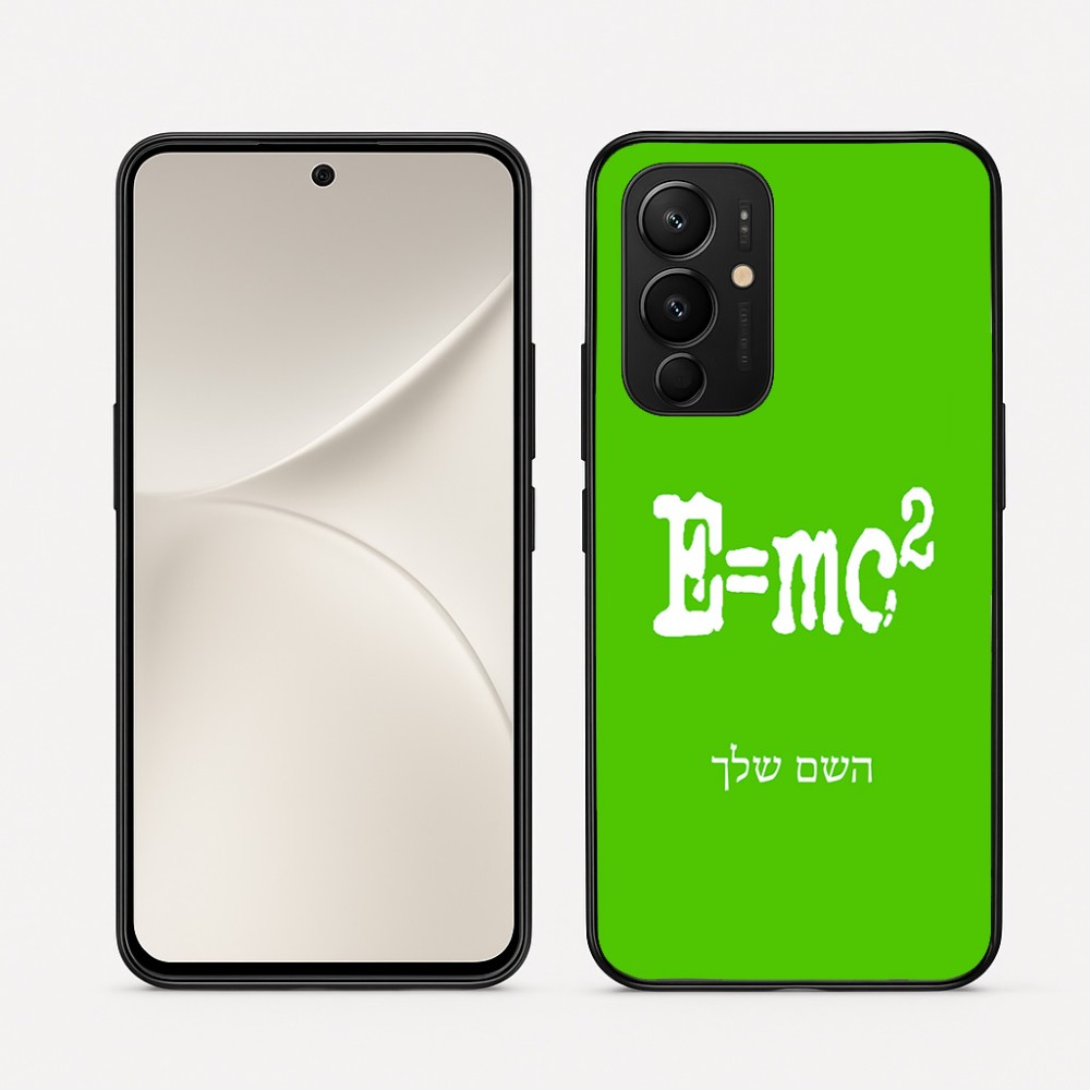 כיסוי בעיצוב אישי עם השם שלך לדגם - Realme 16 Pro 5G בעיצוב נוסחת אלברט איינשטיין