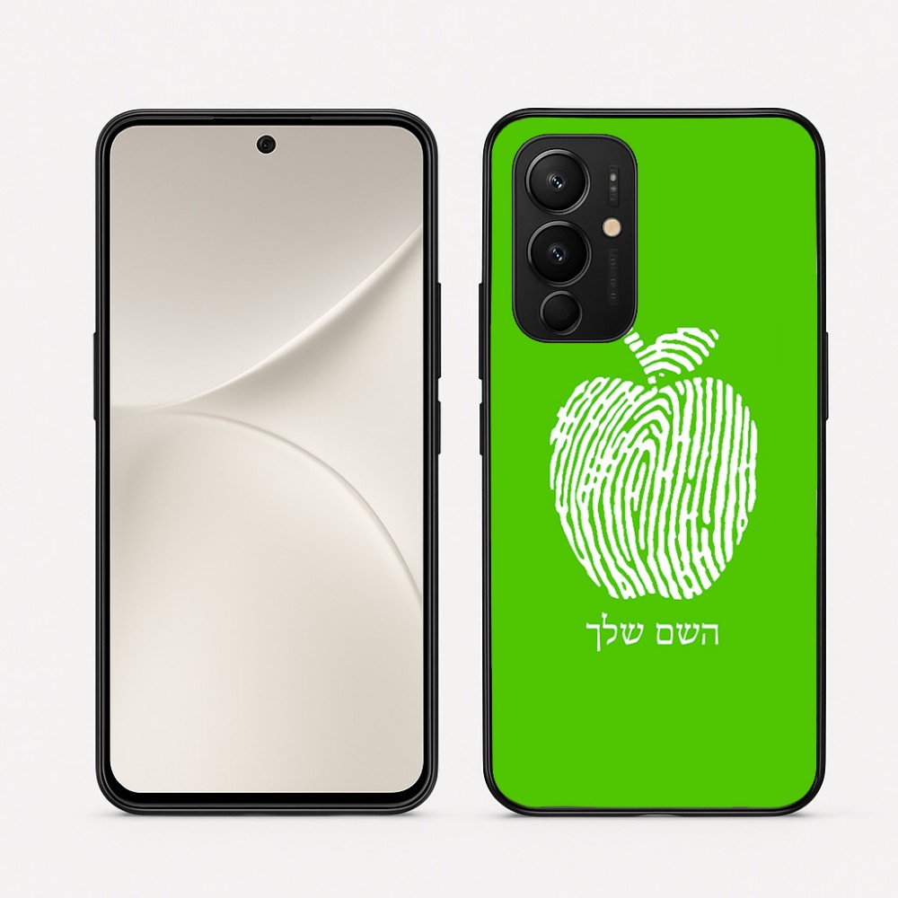 כיסוי בעיצוב אישי עם השם שלך לדגם - Realme 16 Pro 5G בעיצוב הדפס תפוח