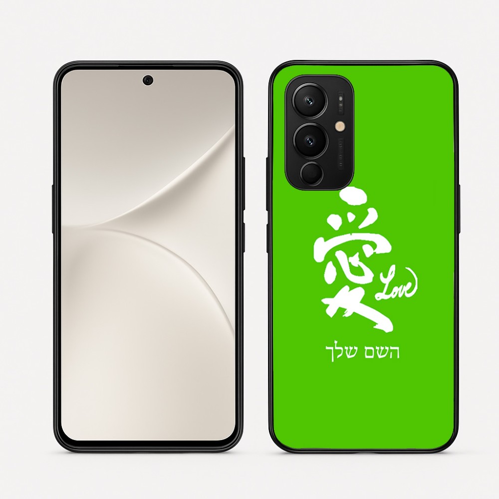 כיסוי בעיצוב אישי עם השם שלך לדגם - Realme 16 Pro 5G בעיצוב אהבה באותיות יפניות