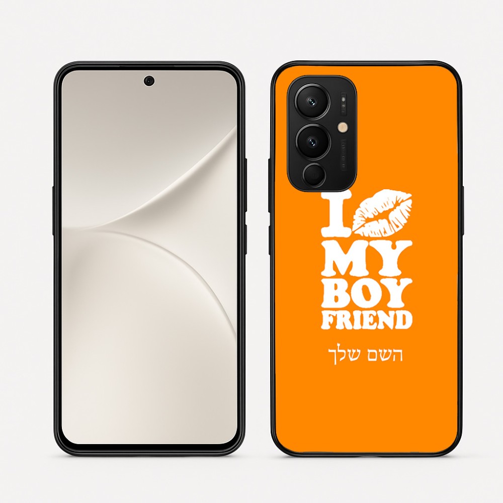 כיסוי בעיצוב אישי עם השם שלך לדגם - Realme 16 Pro 5G בעיצוב נשקי את חבר שלי
