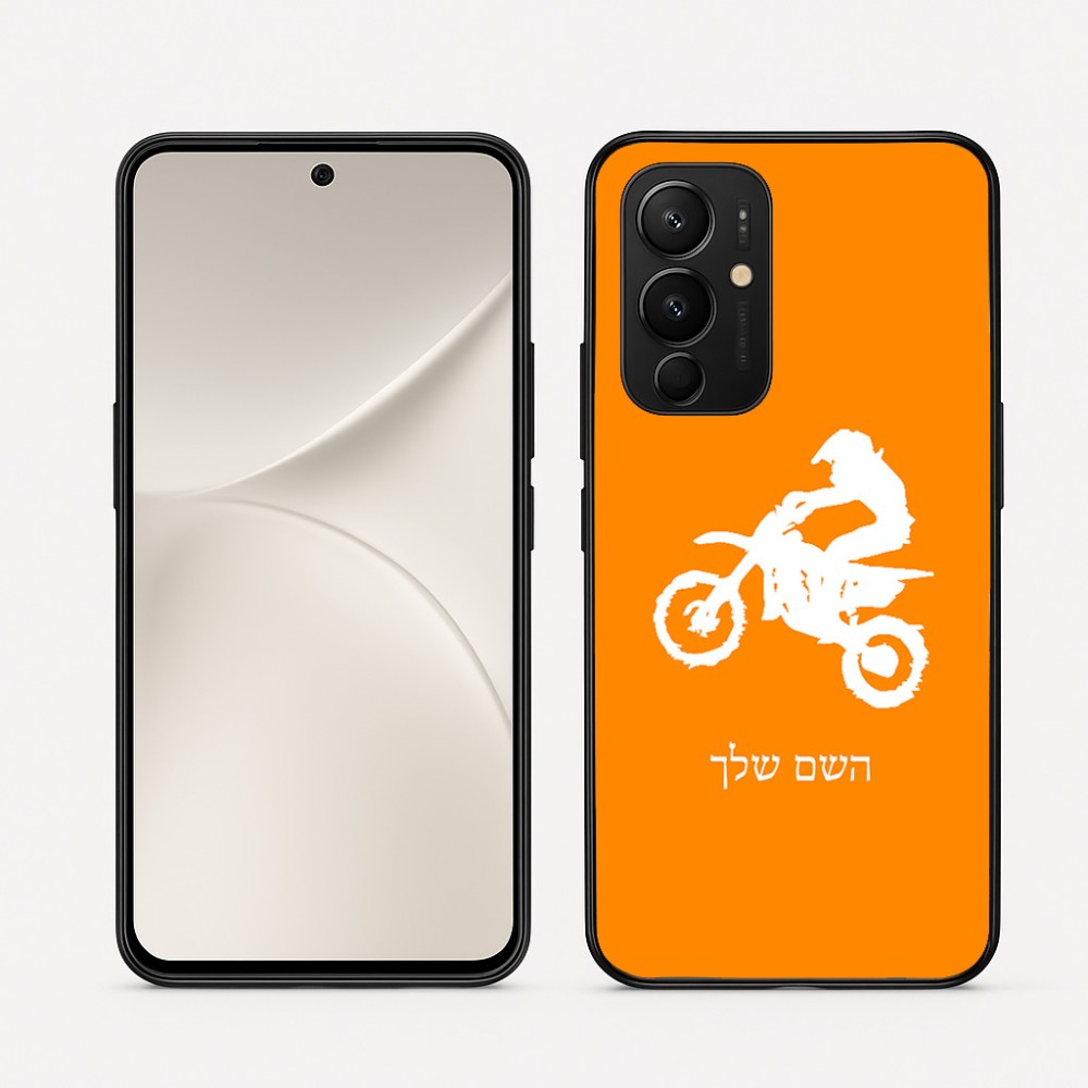 כיסוי בעיצוב אישי עם השם שלך לדגם - Realme 16 Pro 5G בעיצוב מוטוקרוס