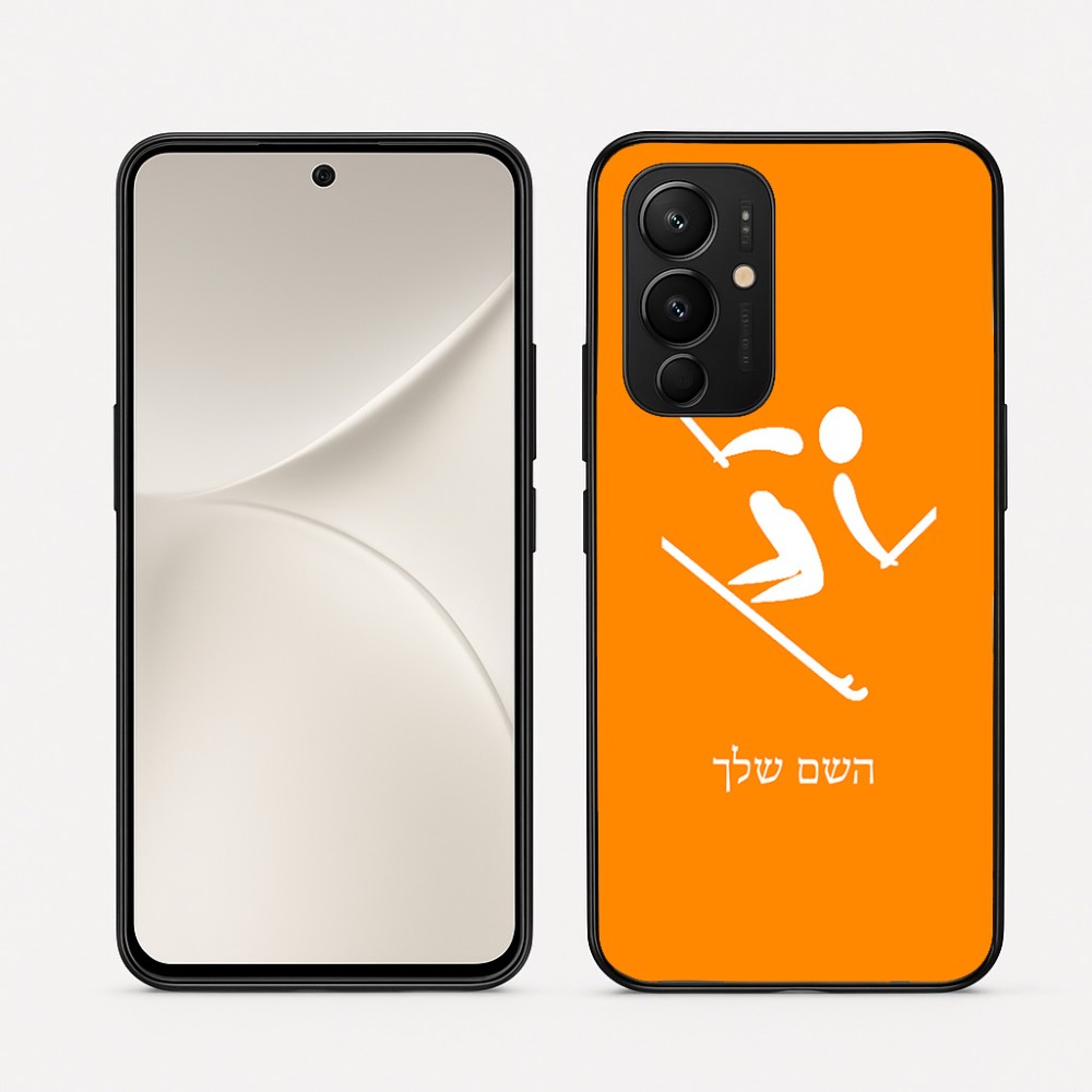 כיסוי בעיצוב אישי עם השם שלך לדגם - Realme 16 Pro 5G בעיצוב סקי אולימפי