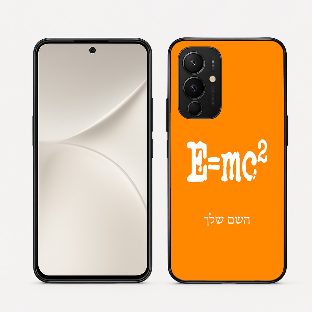 כיסוי בעיצוב אישי עם השם שלך לדגם - Realme 16 Pro 5G בעיצוב נוסחת אלברט איינשטיין
