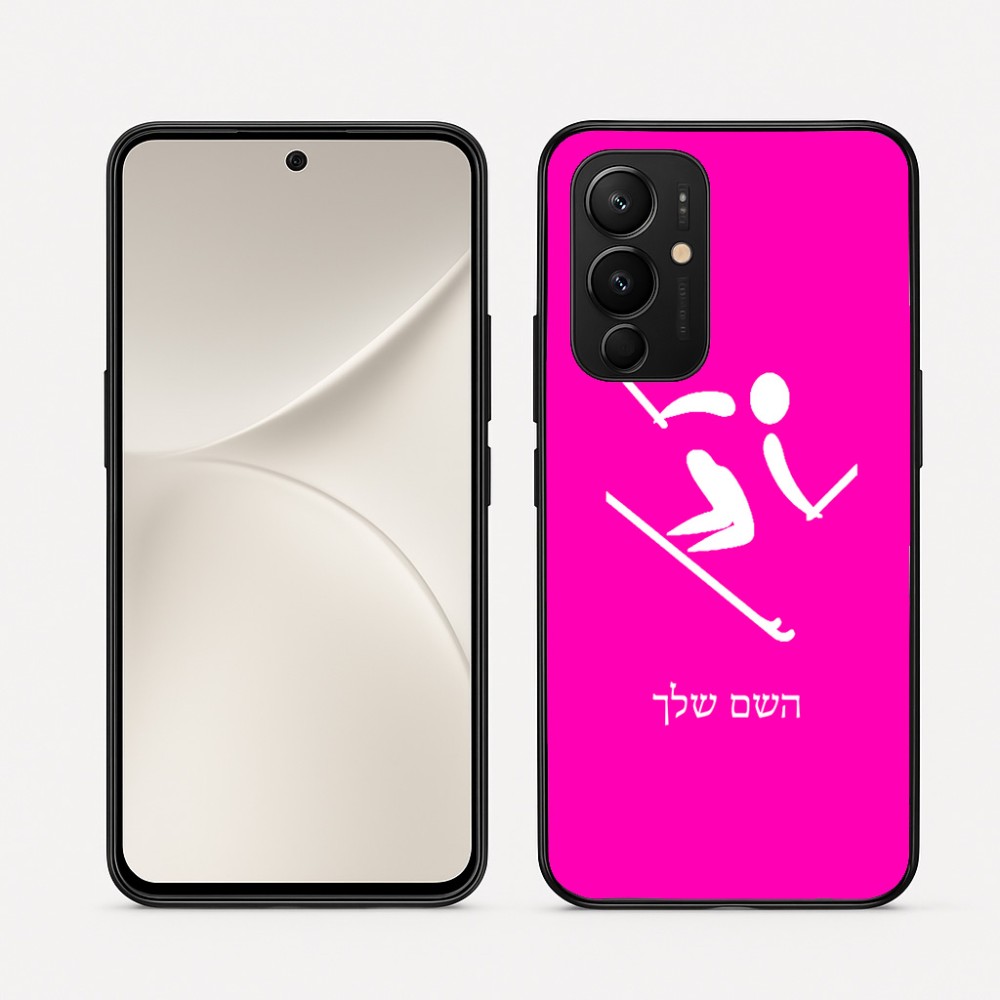 כיסוי בעיצוב אישי עם השם שלך לדגם - Realme 16 Pro 5G בעיצוב סקי אולימפי