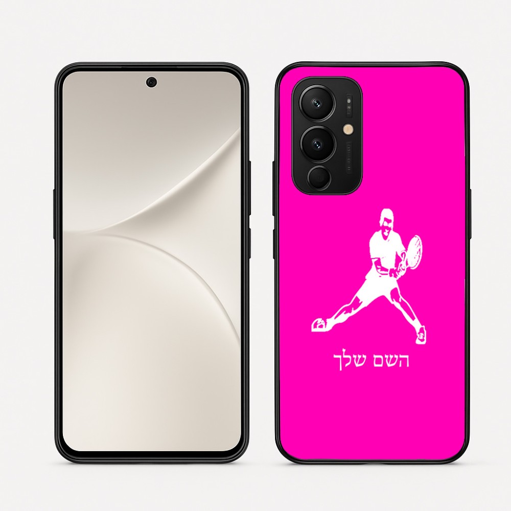 כיסוי בעיצוב אישי עם השם שלך לדגם - Realme 16 Pro 5G בעיצוב שחקן טניס