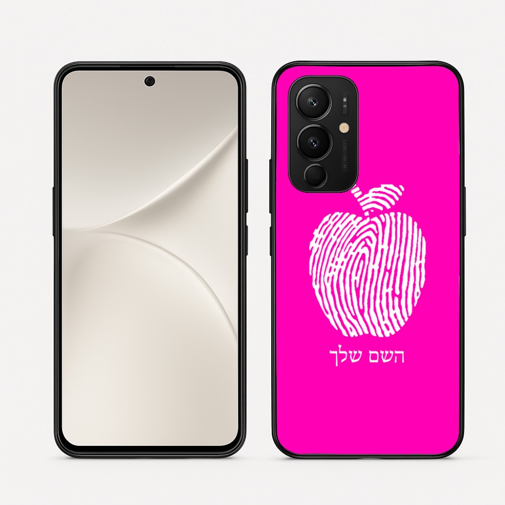 כיסוי בעיצוב אישי עם השם שלך לדגם - Realme 16 Pro 5G בעיצוב הדפס תפוח