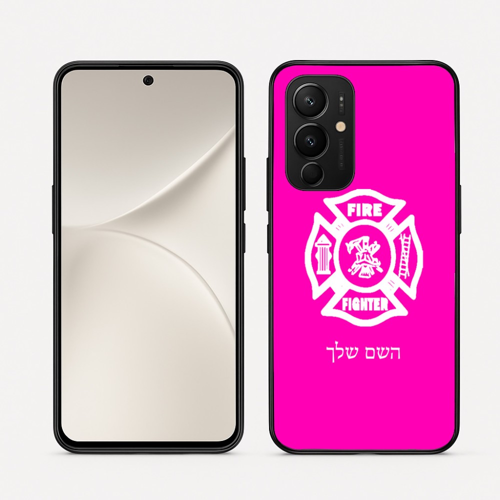 כיסוי בעיצוב אישי עם השם שלך לדגם - Realme 16 Pro 5G בעיצוב כבאי - תגית