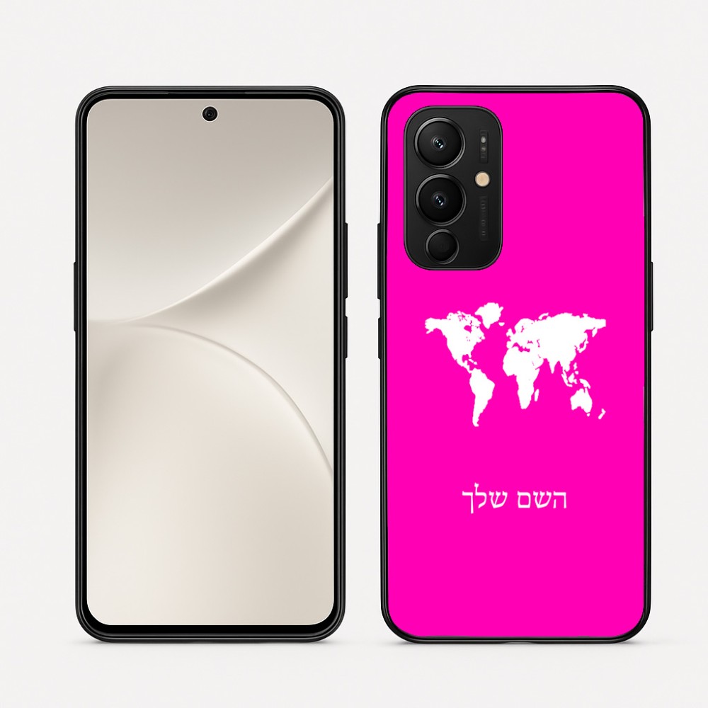 כיסוי בעיצוב אישי עם השם שלך לדגם - Realme 16 Pro 5G בעיצוב מפת העולם