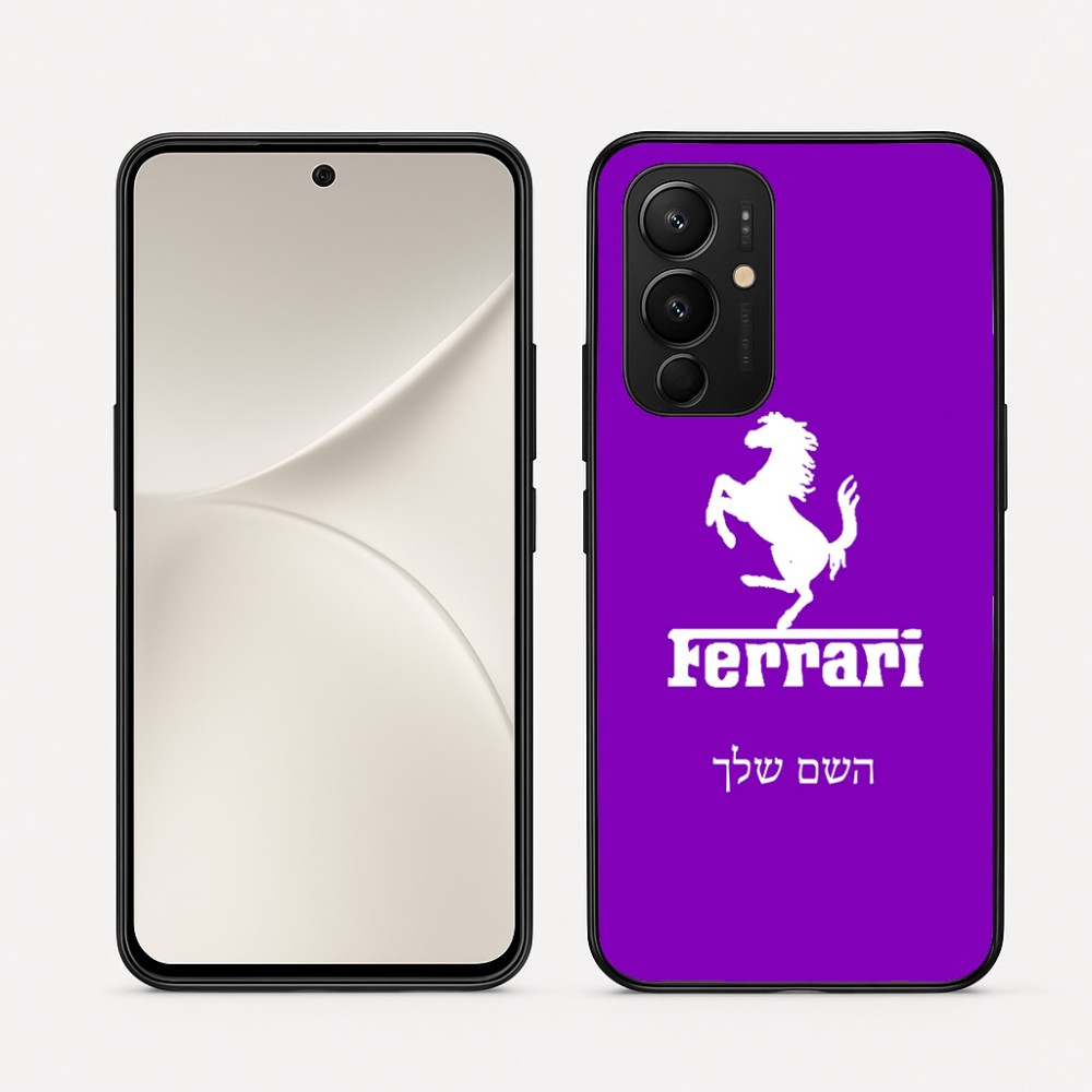 כיסוי בעיצוב אישי עם השם שלך לדגם - Realme 16 Pro 5G בעיצוב פרארי