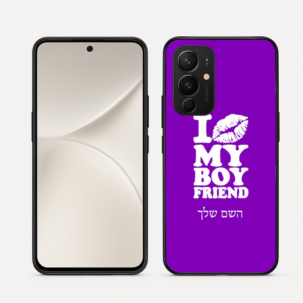 כיסוי בעיצוב אישי עם השם שלך לדגם - Realme 16 Pro 5G בעיצוב נשקי את חבר שלי