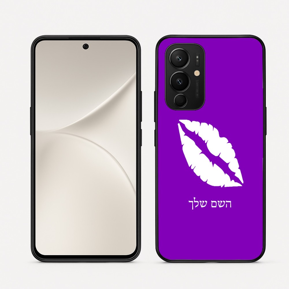 כיסוי בעיצוב אישי עם השם שלך לדגם - Realme 16 Pro 5G בעיצוב שפתיים - נשיקה