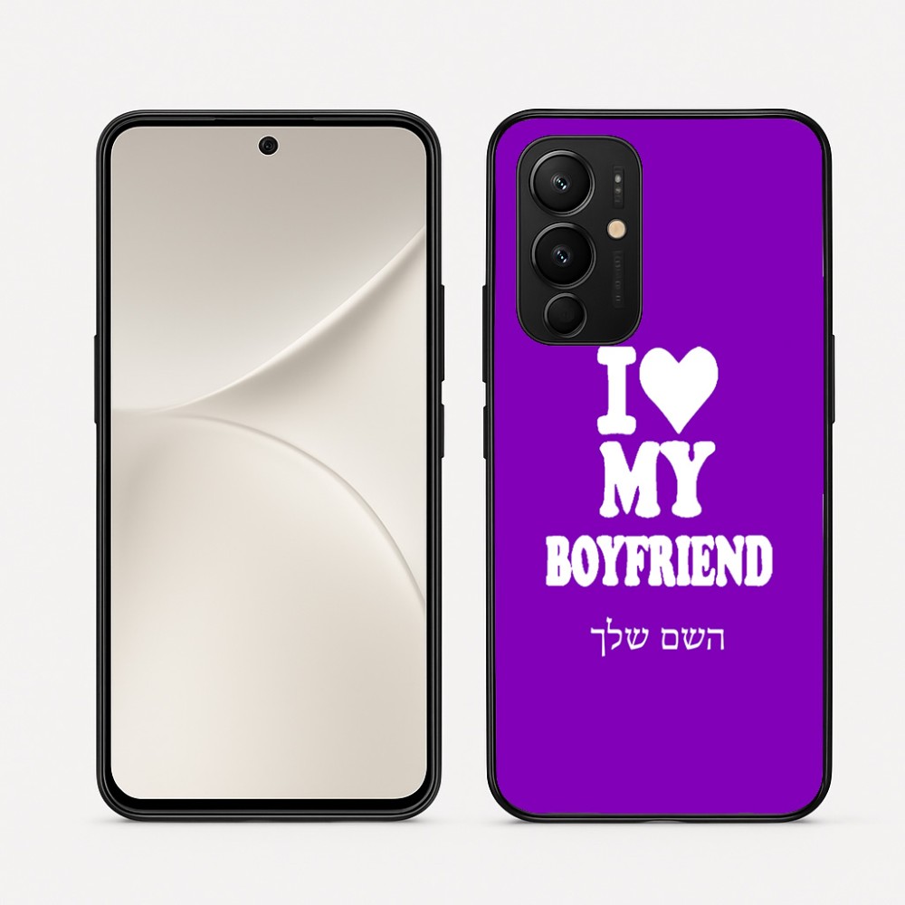 כיסוי בעיצוב אישי עם השם שלך לדגם - Realme 16 Pro 5G בעיצוב אוהבת את החבר שלי