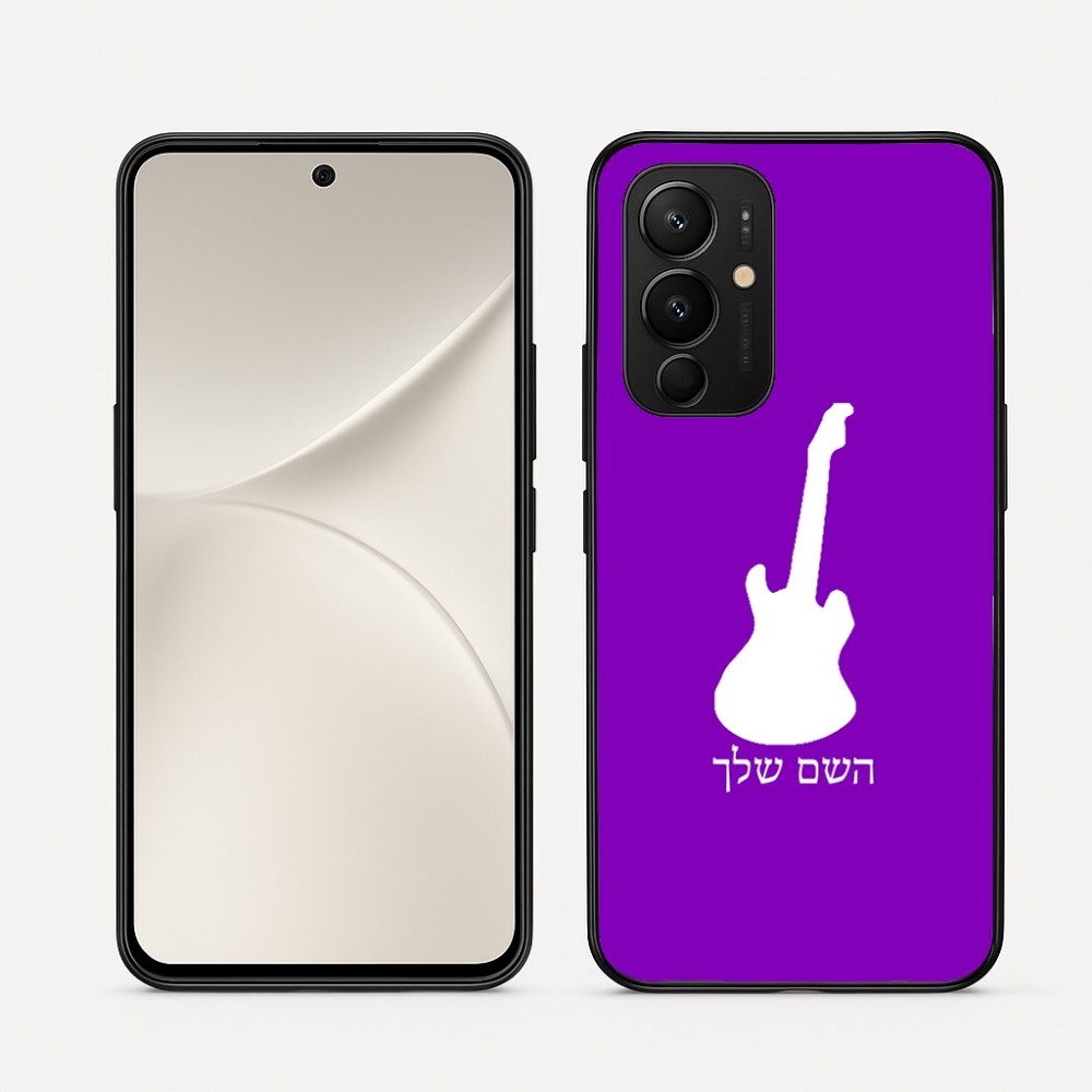 כיסוי בעיצוב אישי עם השם שלך לדגם - Realme 16 Pro 5G בעיצוב גיטרה