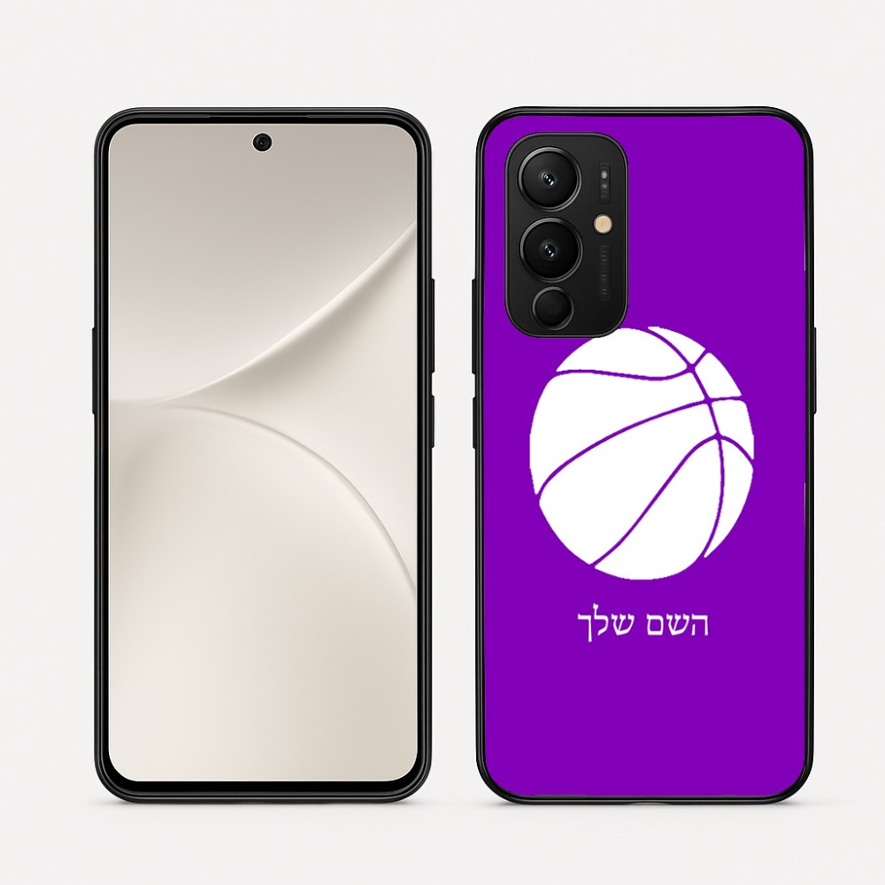 כיסוי בעיצוב אישי עם השם שלך לדגם - Realme 16 Pro 5G בעיצוב כדורסל