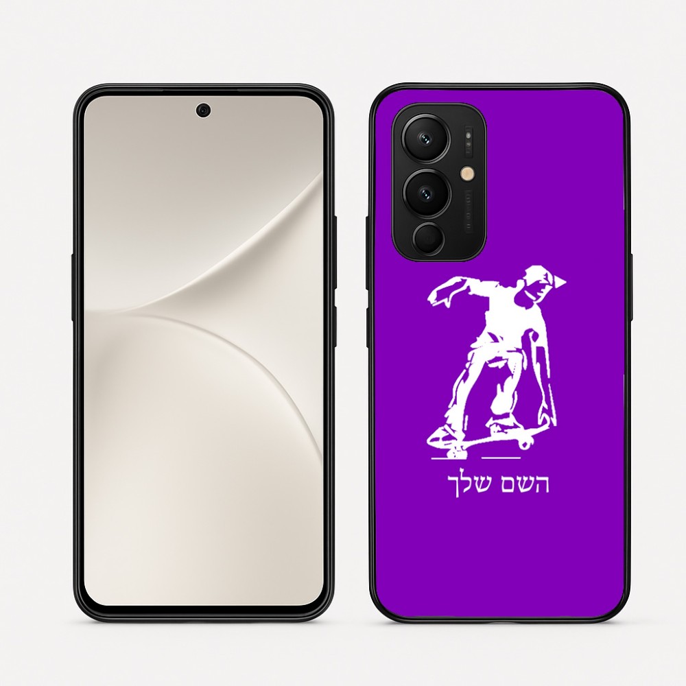 כיסוי בעיצוב אישי עם השם שלך לדגם - Realme 16 Pro 5G בעיצוב ילד סקייטבורד