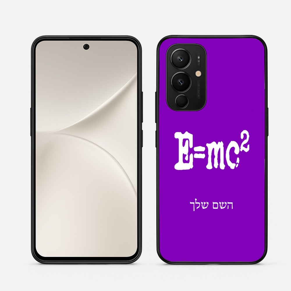 כיסוי בעיצוב אישי עם השם שלך לדגם - Realme 16 Pro 5G בעיצוב נוסחת אלברט איינשטיין