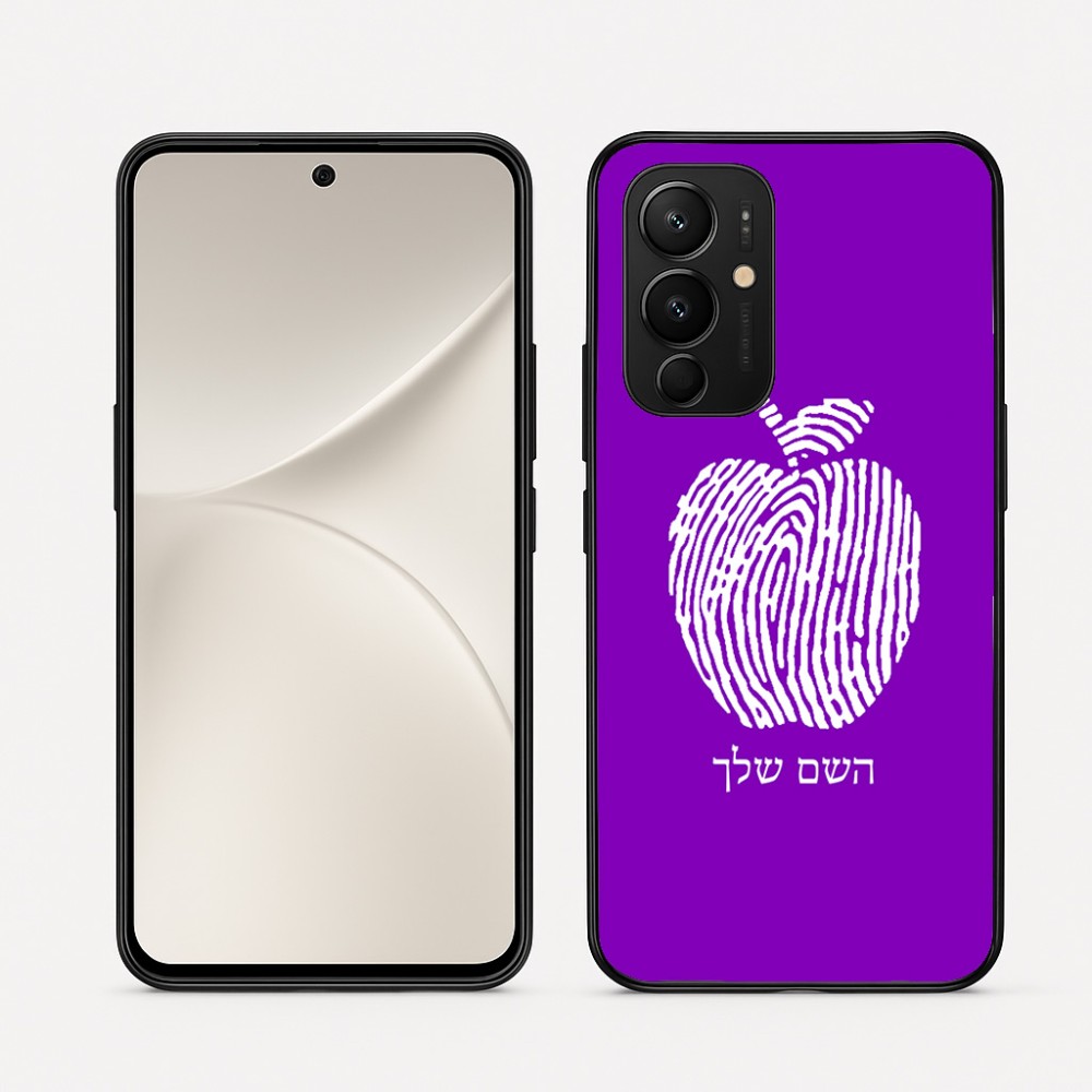 כיסוי בעיצוב אישי עם השם שלך לדגם - Realme 16 Pro 5G בעיצוב הדפס תפוח