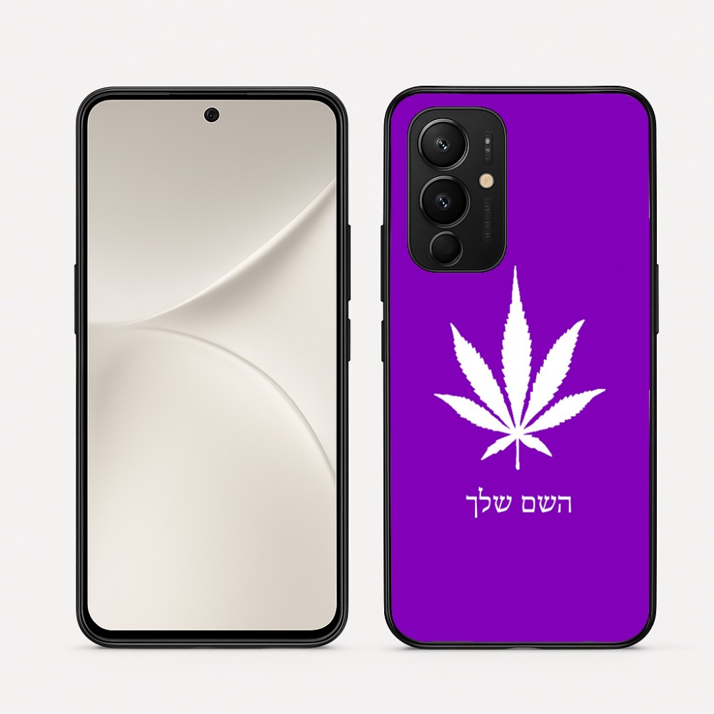 כיסוי בעיצוב אישי עם השם שלך לדגם - Realme 16 Pro 5G בעיצוב עלה מריחואנה - גראס