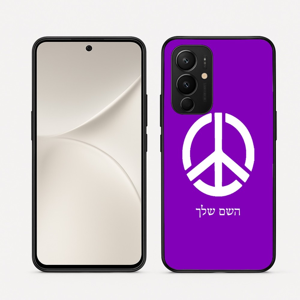 כיסוי בעיצוב אישי עם השם שלך לדגם - Realme 16 Pro 5G בעיצוב סמל השלום