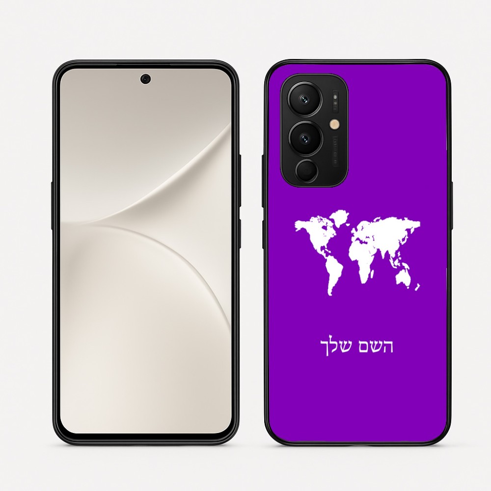 כיסוי בעיצוב אישי עם השם שלך לדגם - Realme 16 Pro 5G בעיצוב מפת העולם