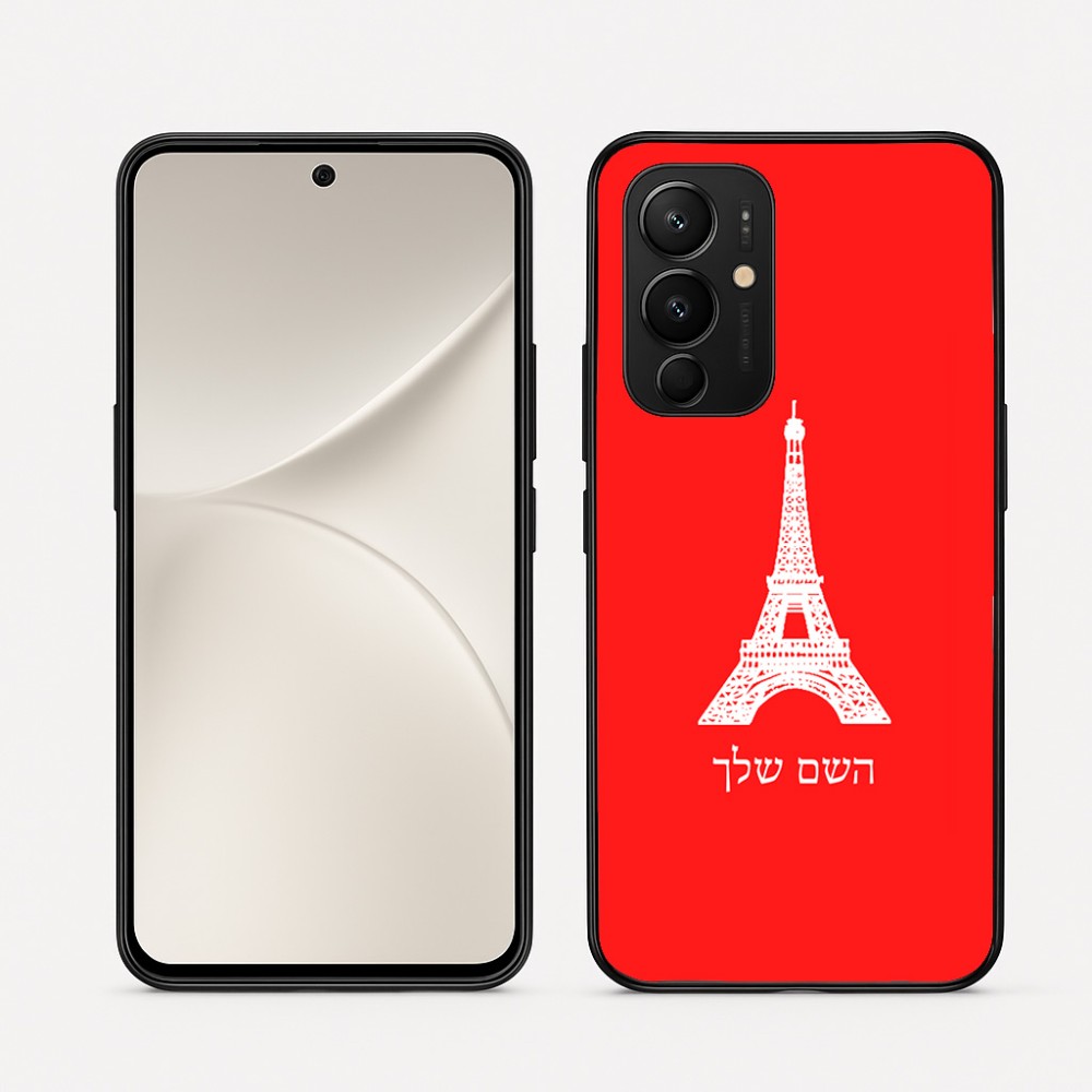 כיסוי בעיצוב אישי עם השם שלך לדגם - Realme 16 Pro 5G בעיצוב מגדל אייפל