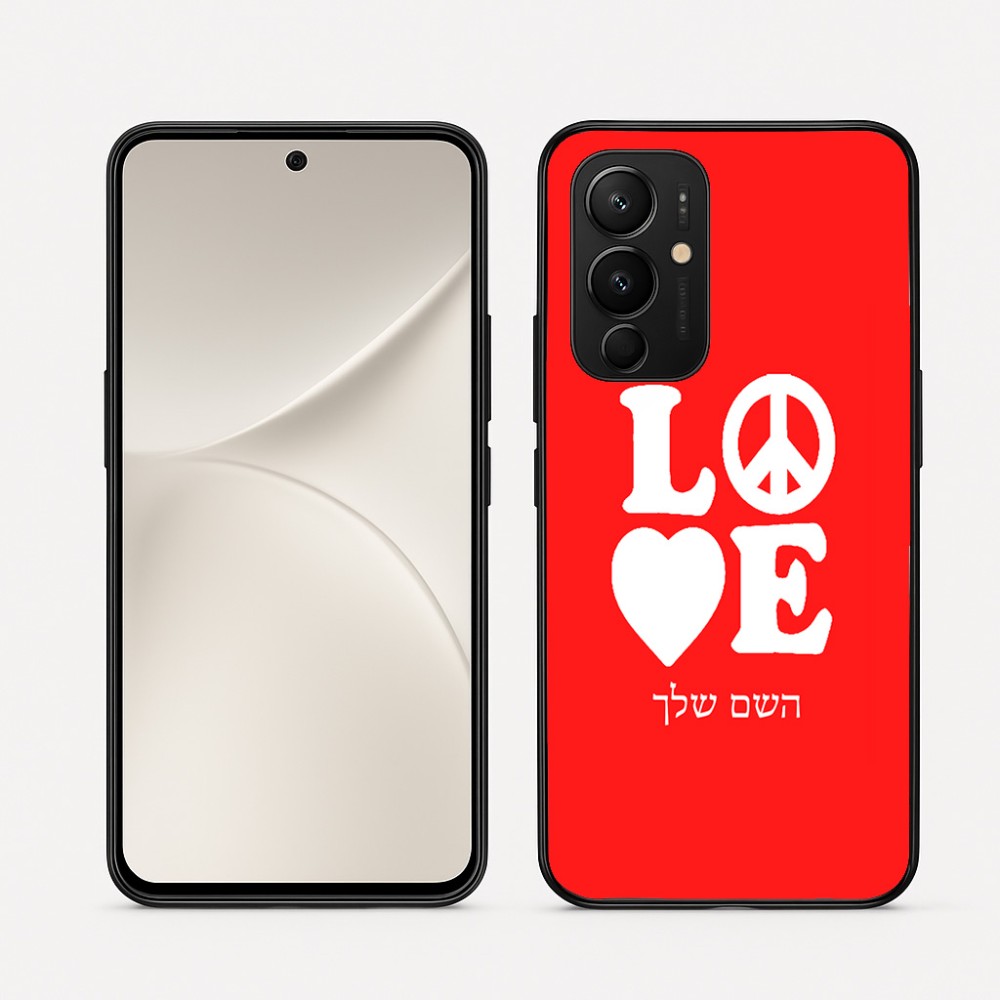 כיסוי בעיצוב אישי עם השם שלך לדגם - Realme 16 Pro 5G בעיצוב אהבה