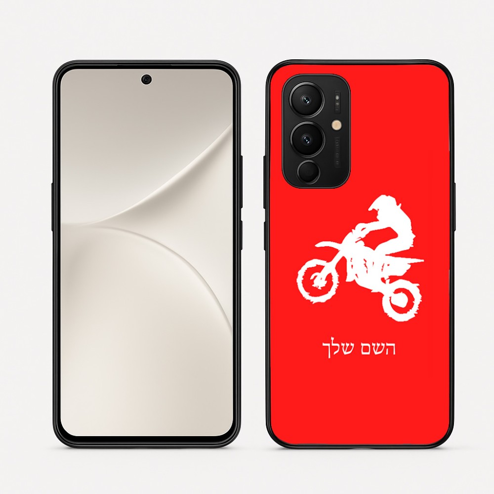 כיסוי בעיצוב אישי עם השם שלך לדגם - Realme 16 Pro 5G בעיצוב מוטוקרוס