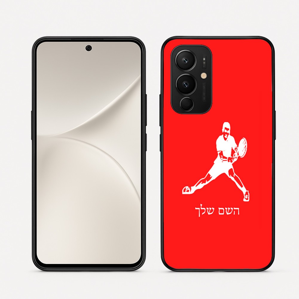 כיסוי בעיצוב אישי עם השם שלך לדגם - Realme 16 Pro 5G בעיצוב שחקן טניס