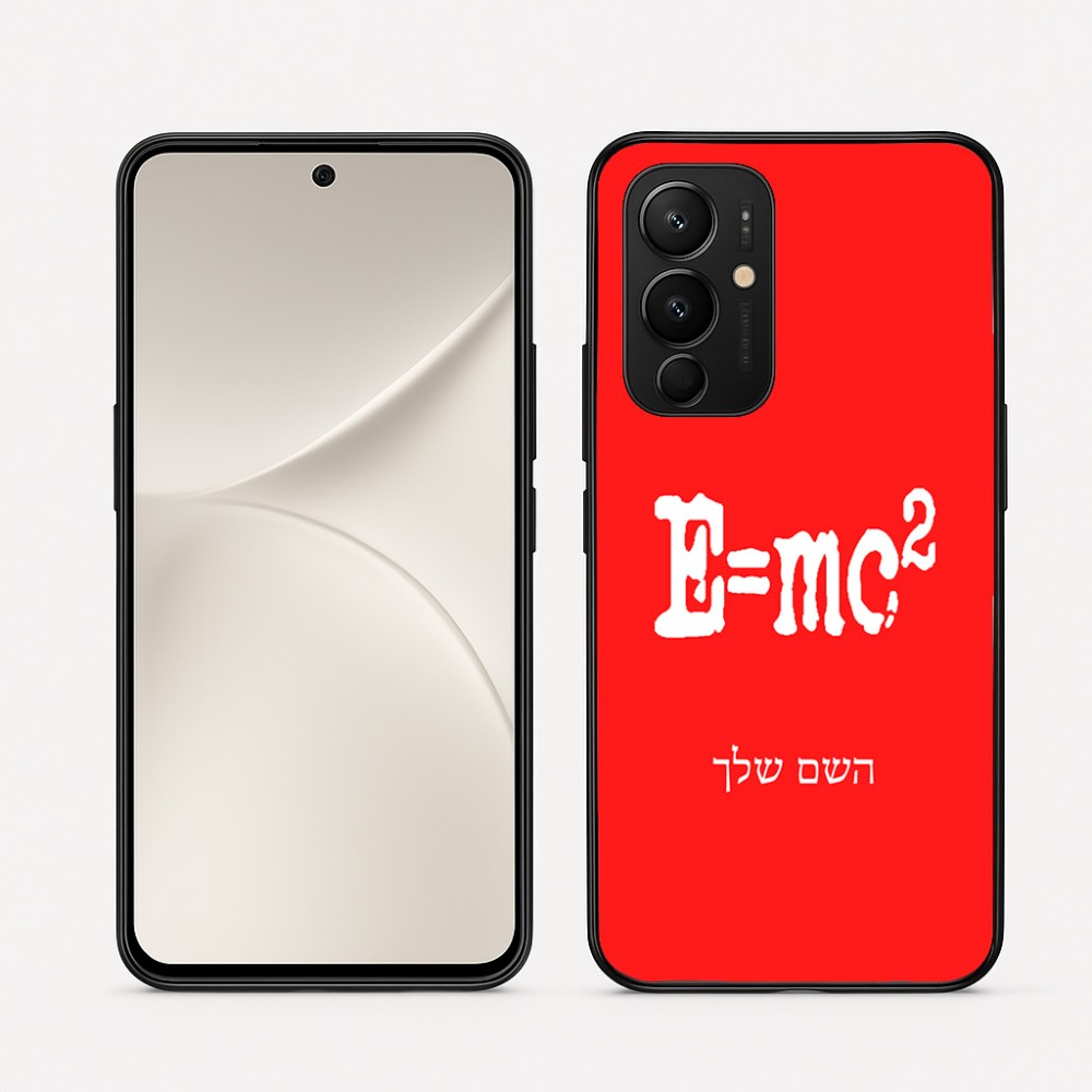 כיסוי בעיצוב אישי עם השם שלך לדגם - Realme 16 Pro 5G בעיצוב נוסחת אלברט איינשטיין