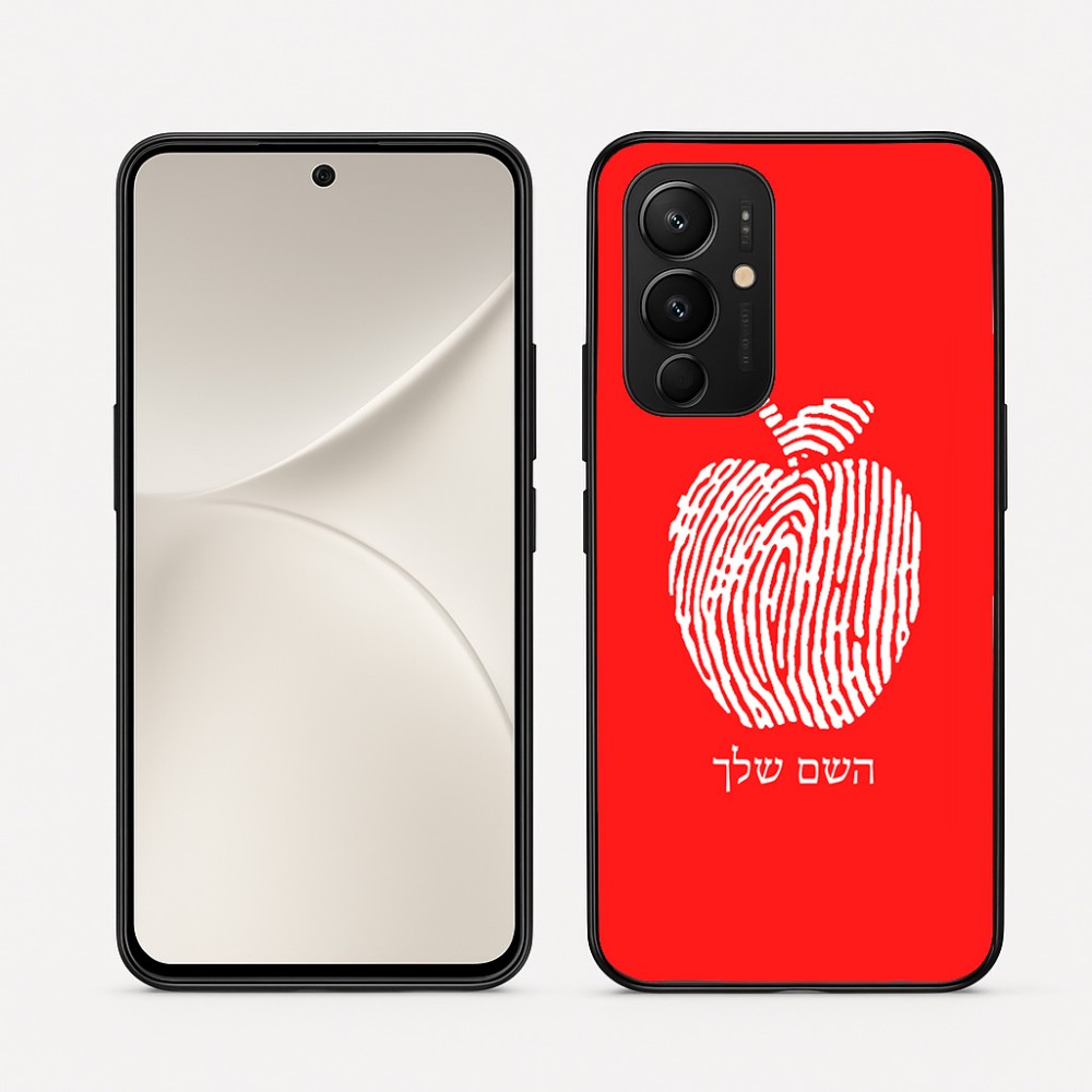 כיסוי בעיצוב אישי עם השם שלך לדגם - Realme 16 Pro 5G בעיצוב הדפס תפוח