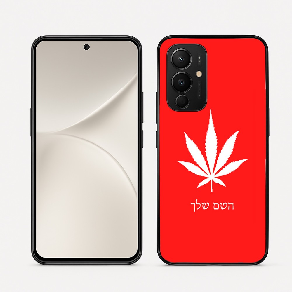 כיסוי בעיצוב אישי עם השם שלך לדגם - Realme 16 Pro 5G בעיצוב עלה מריחואנה - גראס